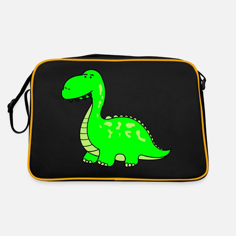 dino - Retro Tasche - Schwarz/Gold