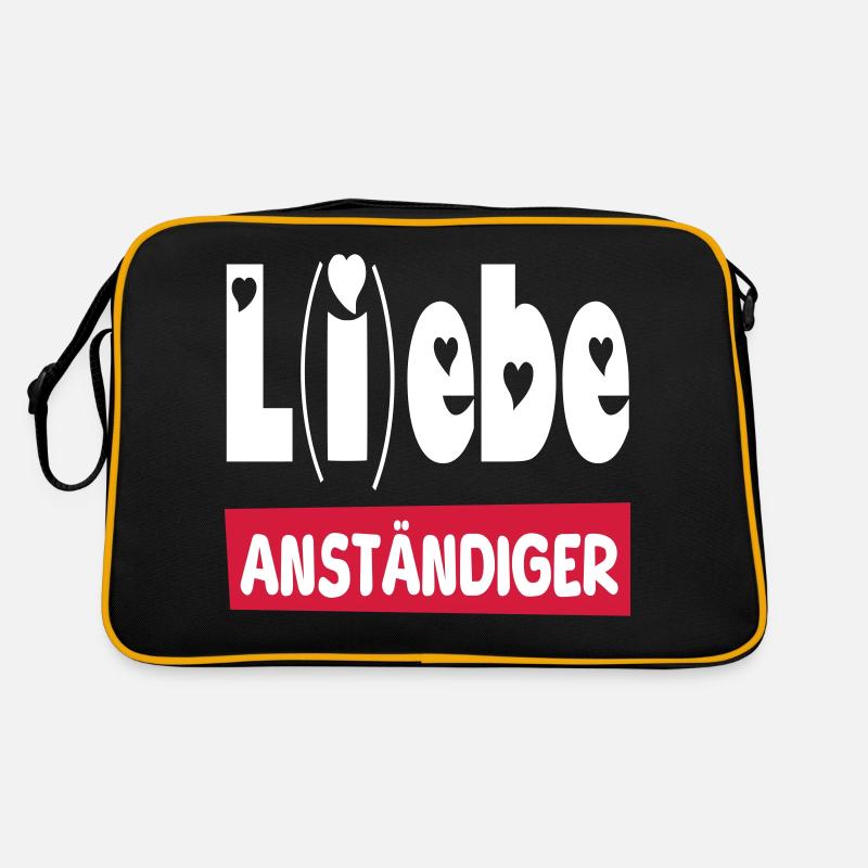lebe anständiger II Retro Tasche