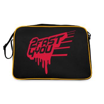 Too Fast for You Saying 2 Too Fast 4 For You - Retro Bag - black/gold - Back