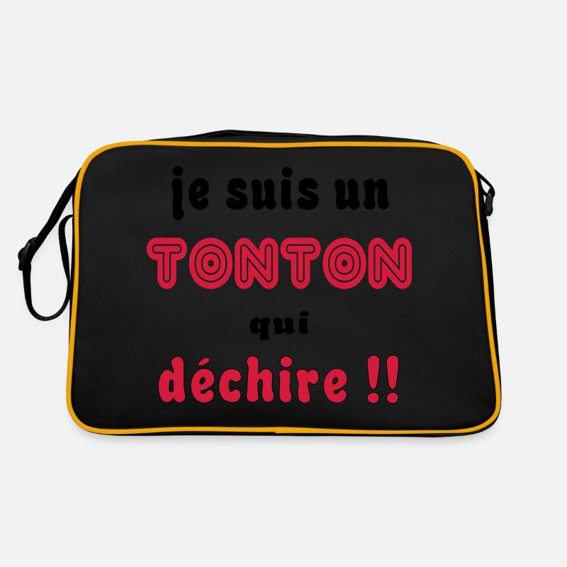 I'm an uncle... - Retro Bag - black/gold