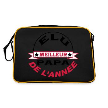 Elu meilleur papa de l'année - Sac Retro - noir/or - Dos