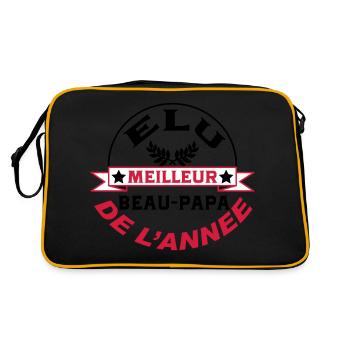 Elu meilleur BEAU PAPA de l'année - Sac Retro - noir/or - Dos