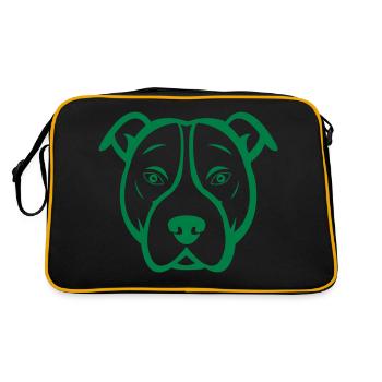 dog - Retro Tasche - Schwarz/Gold - Hinten