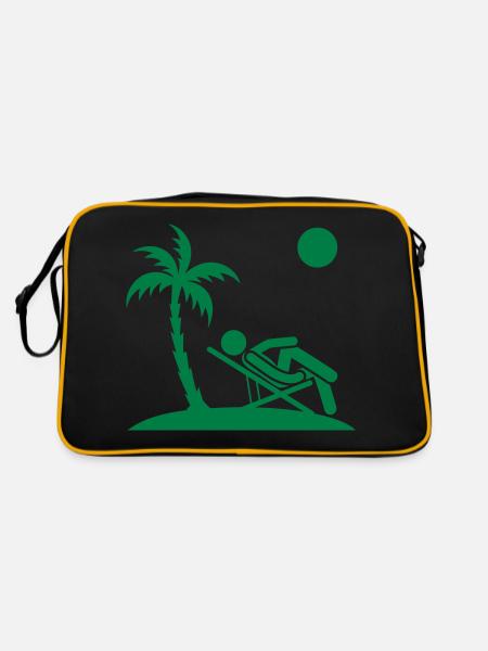 holiday chill - Retro Tasche - Schwarz/Gold - Hinten