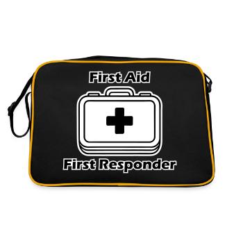 Équipement médical - « Premiers secours, premiers intervenants » - Sac Retro - noir/or - Dos