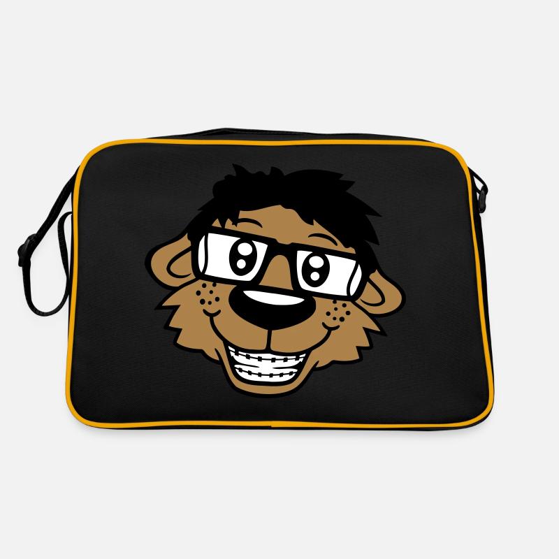 Dog Nerd Hornglasses Geek Braces Smart Funny Retro Bag