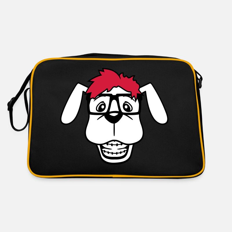 Dog Nerd Hornglasses Geek Braces Smart Funny Retro Bag