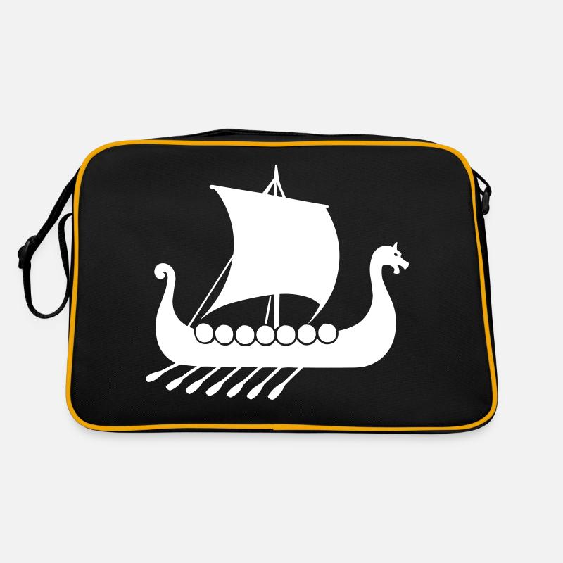 wikinger schiff Retro Tasche