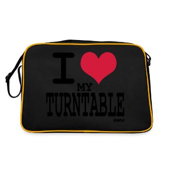 i love turntable by wam - Sac Retro - noir/or - Dos