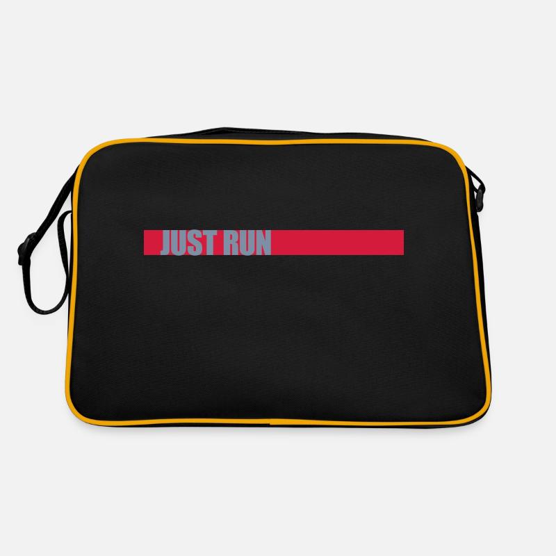 Balken Logo Just Run Retro Tasche