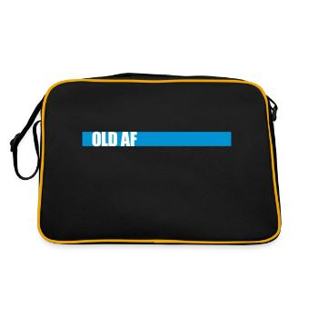 ancien logo de texte AF - Sac Retro - noir/or - Dos