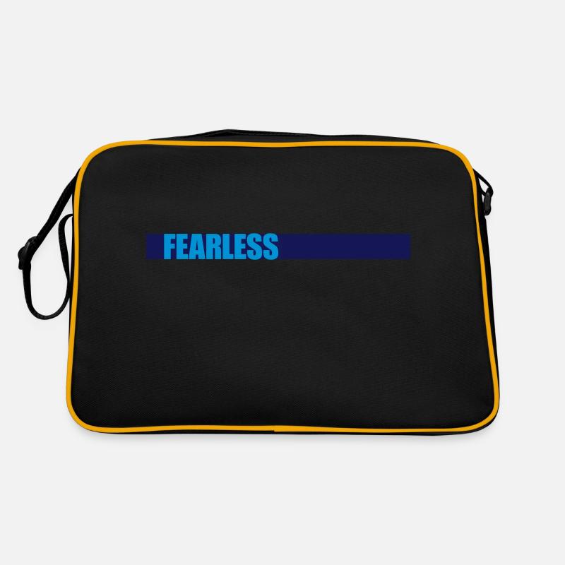 fearless Text Zitat Design Retro Tasche