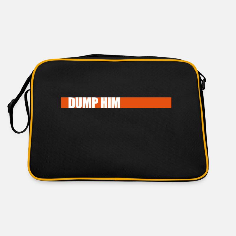 dump him quote logo Retro Bag