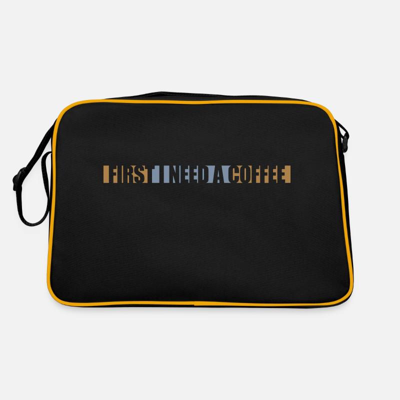 Fist I need Coffee Retro Bag