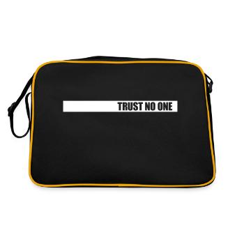 trust no one quote - Retro Bag - black/gold - Back