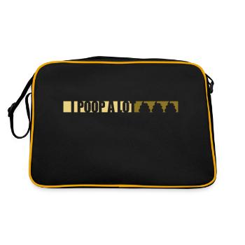 I poop a lot - Retro Bag - black/gold - Back