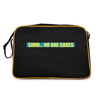 shhh no one cares - Retro Bag - black/gold - Back