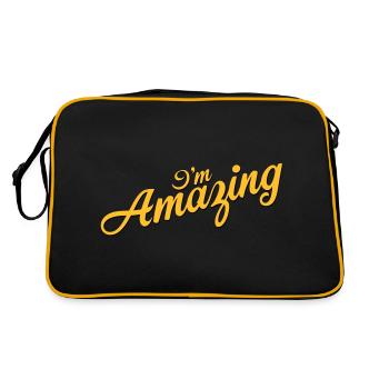 I'm Amazing - Retro Bag - black/gold - Back