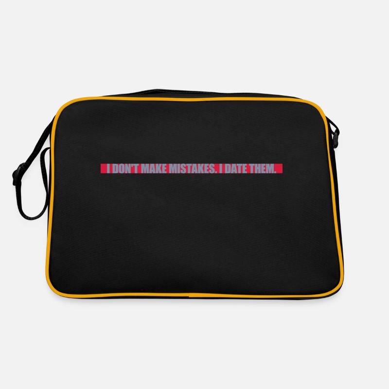 Date Mistakes Zitat Logo Retro Tasche