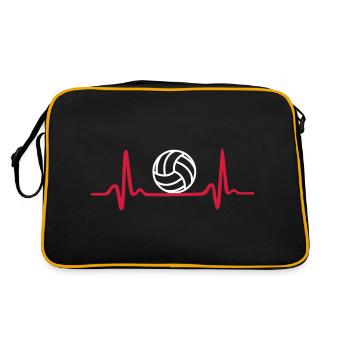 Volleyball Heartbeat - Retro Bag - black/gold - Back