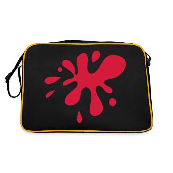 Red Paint Splash - Retro Bag - black/gold - Back