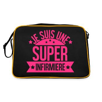 je suis une super infirmière - Sac Retro - noir/or - Dos