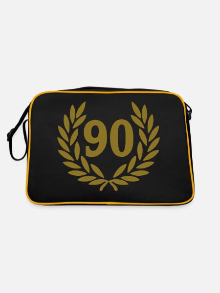 90_corona_premio_2 - Retro Tasche - Schwarz/Gold - Hinten
