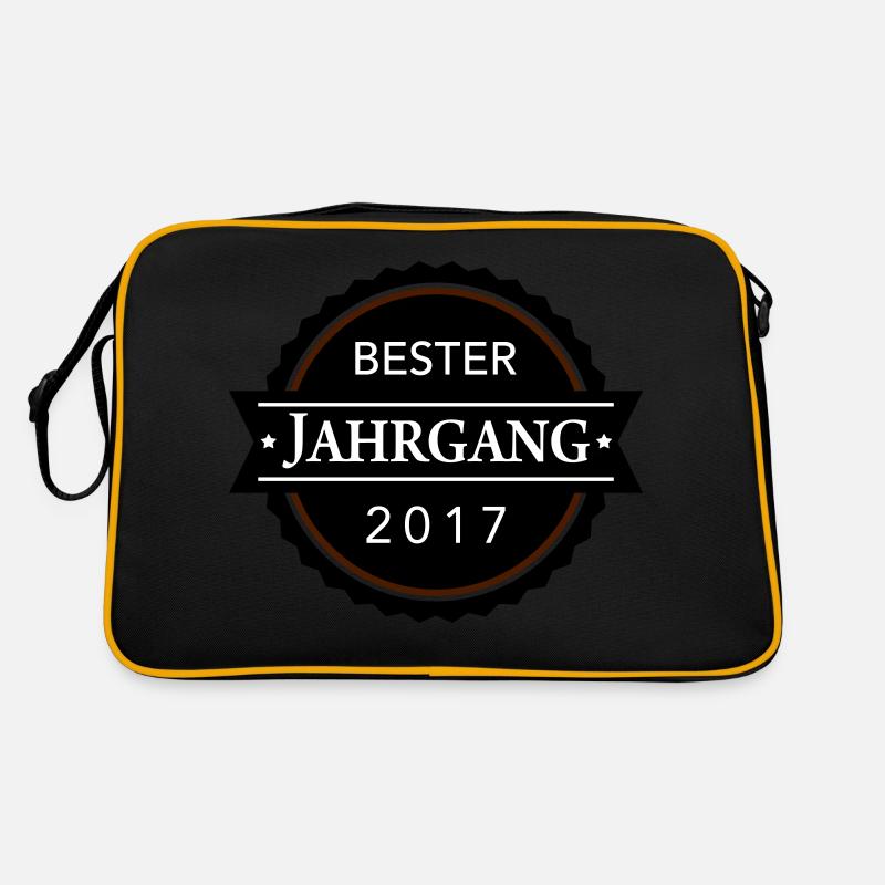Bester Jahrgang 2017 - Retro Tasche - Schwarz/Gold