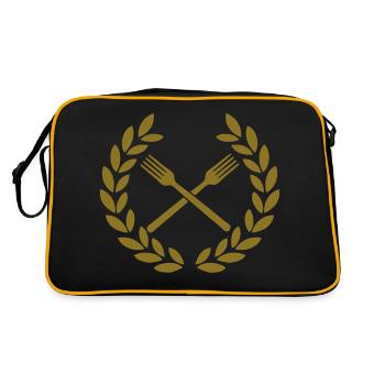 forks hungry - Retro Bag - black/gold - Back