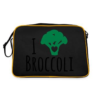 Broccoli Shirt - Retro Tasche - Schwarz/Gold - Hinten