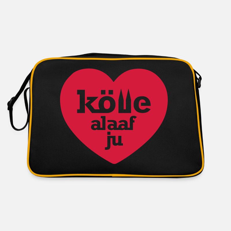 Kölle alaaf ju - Retro Tasche - Schwarz/Gold