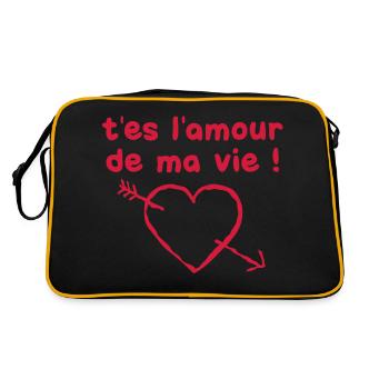 amour de ma vie - Sac Retro - noir/or - Dos