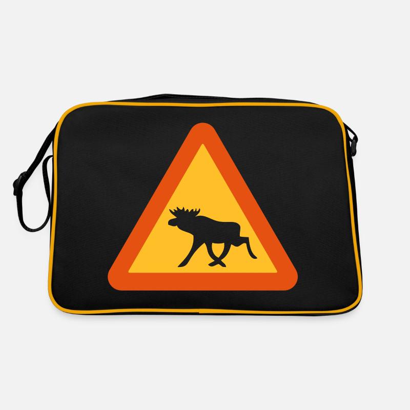 Vorsicht Elche! Retro Tasche