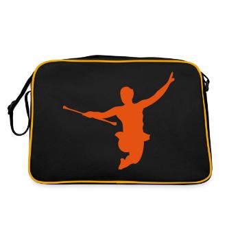 danseuse twirling baton6 - Sac Retro - noir/or - Dos