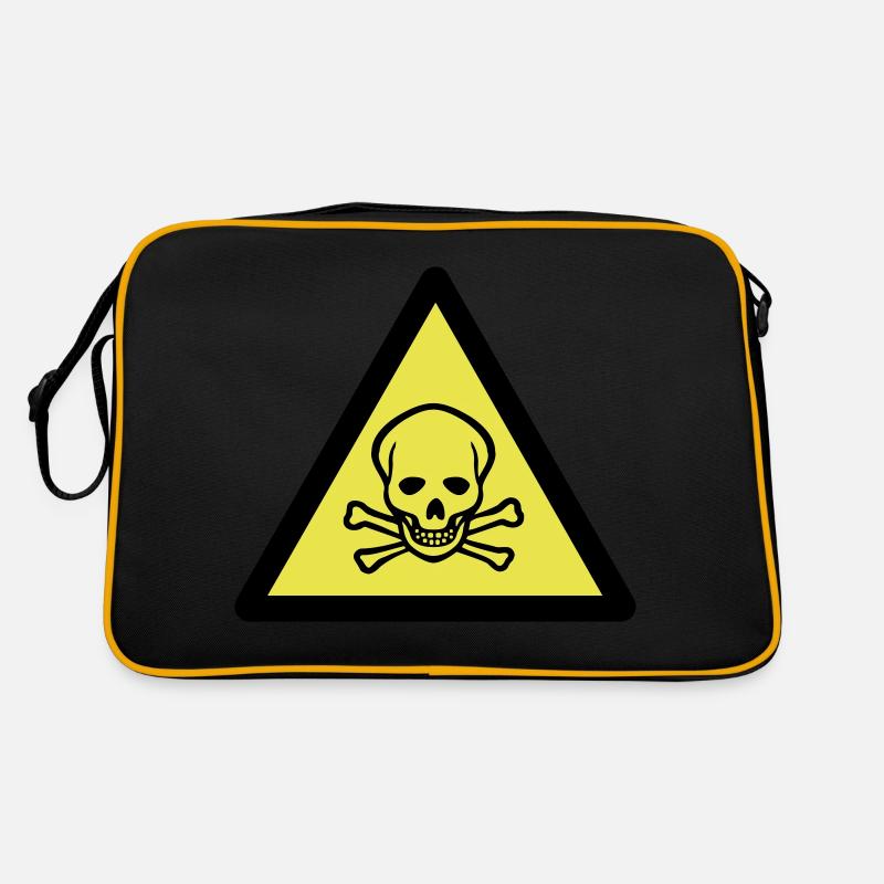 sign_2c_warning_skull Retro Bag