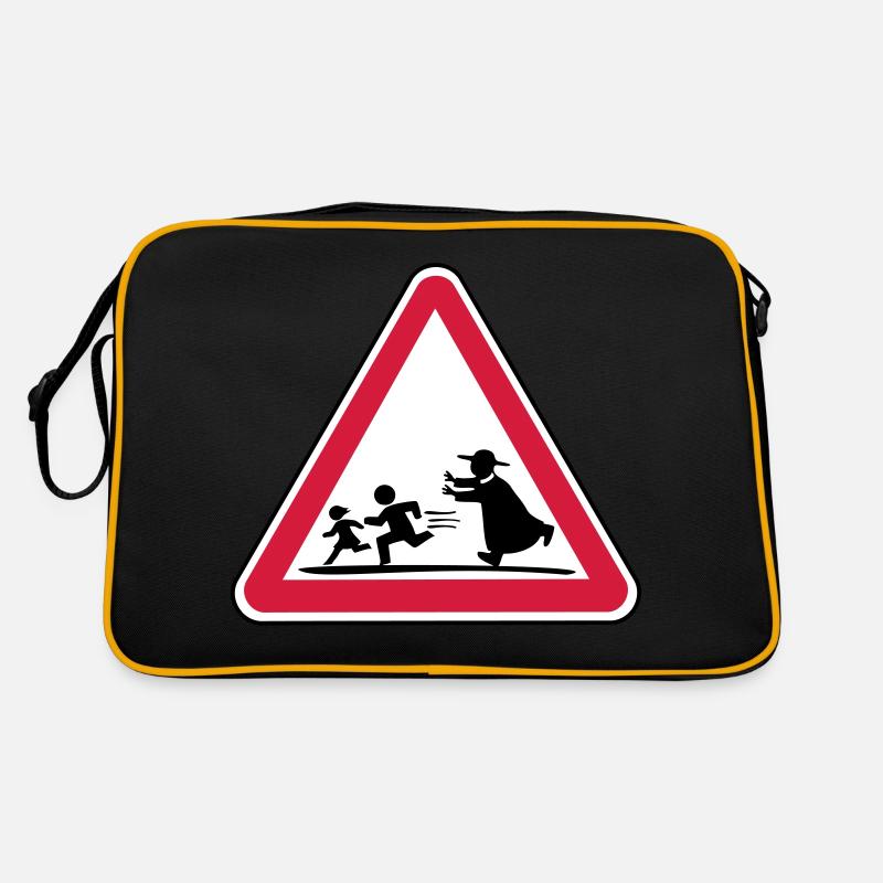 Achtung Pfarrer - Retro Tasche - Schwarz/Gold