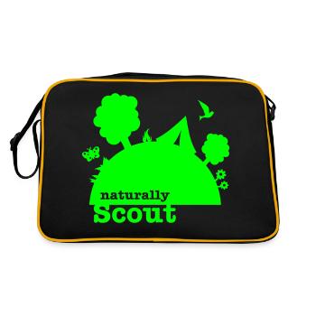 naturally scout - Retro Tasche - Schwarz/Gold - Hinten