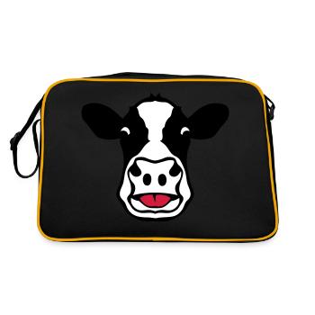 vache tire langue cow 18 - Sac Retro - noir/or - Dos