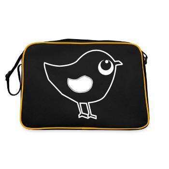 Ulmer Spatz - Retro Tasche - Schwarz/Gold - Hinten