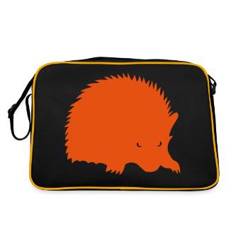 herisson silhouette shadow - Retro Bag - black/gold - Back