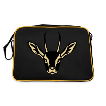 gazelle animaux sauvage 1010 - Sac Retro - noir/or - Dos