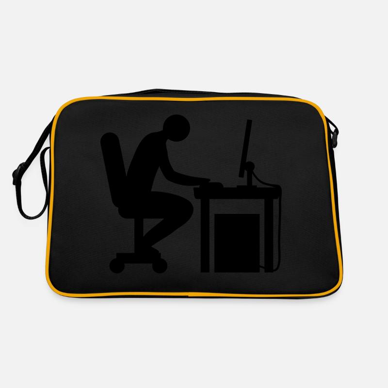 Computer Schreibtisch Nerd Retro Tasche