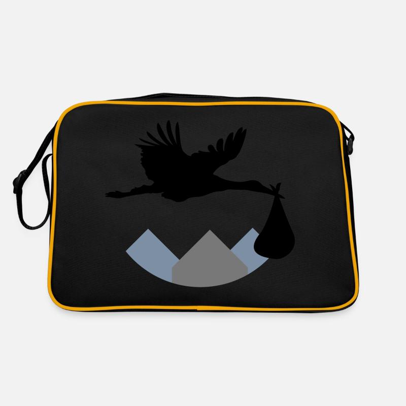Stork & Baby (Vector) Retro Tasche