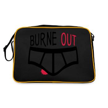 burne out burnout slip citation couille - Sac Retro - noir/or - Dos