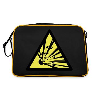 explosion - Retro Tasche - Schwarz/Gold - Hinten