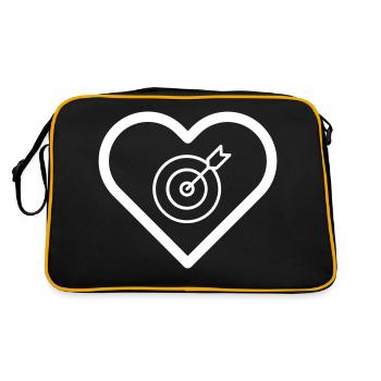 Coeur Fléchettes Fléchettes Fléchettes Fléchettes Fléchettes Fléchettes Fléchettes - Sac Retro - noir/or - Dos