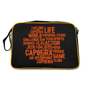 capoeira text words - Retro Bag - black/gold - Back