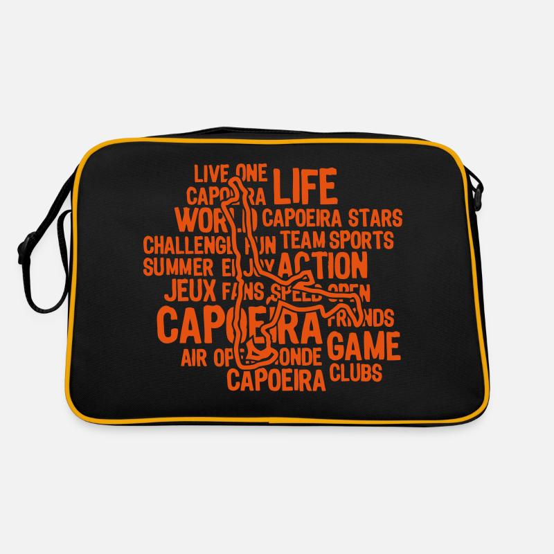 capoeira text words Retro Bag