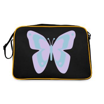 Butterfly Butterfly Insects Spring Summer colorful - Retro Bag - black/gold - Back