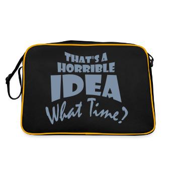 Thats a horrible Idea - Retro Tasche - Schwarz/Gold - Hinten